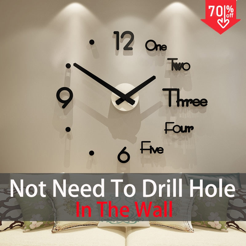 TikTokClok - 3D Wall Sticker Clock